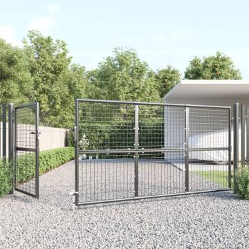 Mesh Garden Gate Anthracite 350x175 cm Galvanised Steel