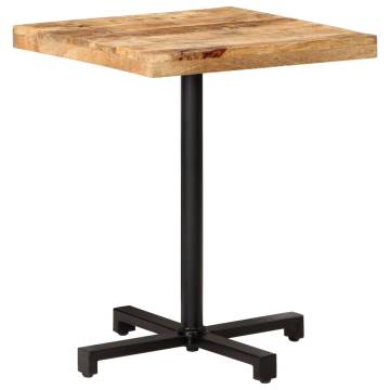 Bistro Table Square 60x60x75 cm Rough Mango Wood