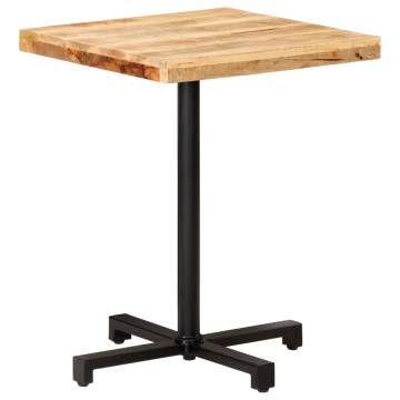 Bistro Table Square 60x60x75 cm Rough Mango Wood