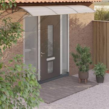 Door Canopy Grey 300x100 cm Polycarbonate