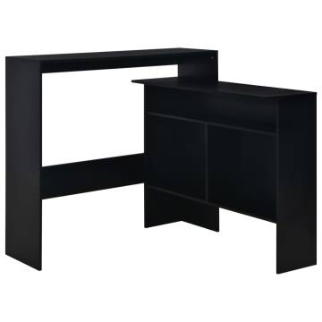 Bar Table with 2 Table Tops Black 130x40x120 cm