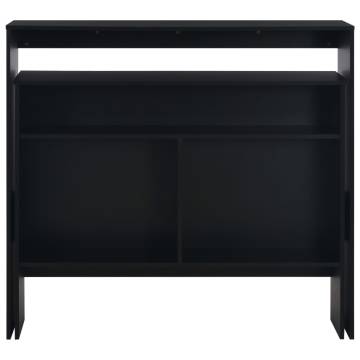 Bar Table with 2 Table Tops Black 130x40x120 cm