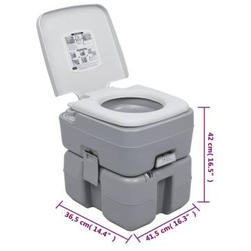 Portable Camping Toilet and Handwash Stand Set with Water Tank