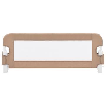 Toddler Safety Bed Rail Taupe 102x42 cm Polyester