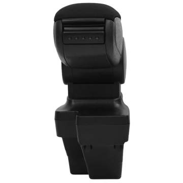 Car Armrest Black 15x35x(33-49.5) cm ABS