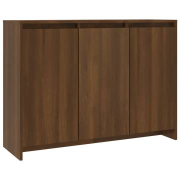 Sideboard Brown Oak 102x33x75 cm Engineered Wood