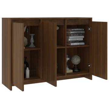 Sideboard Brown Oak 102x33x75 cm Engineered Wood