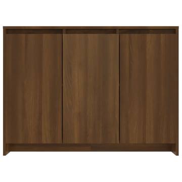 Sideboard Brown Oak 102x33x75 cm Engineered Wood