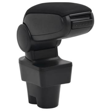 Car Armrest Black 12x36x(33.5-48) cm ABS