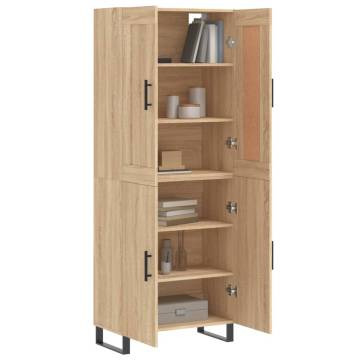 Highboard Sonoma Oak 69.5x34x180 cm Engineered Wood