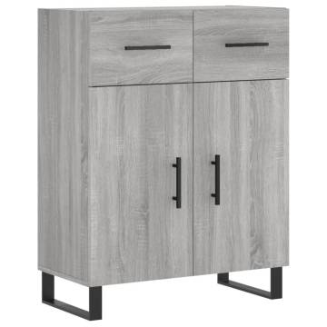 Highboard Grey Sonoma 69.5x34x180 cm Engineered Wood