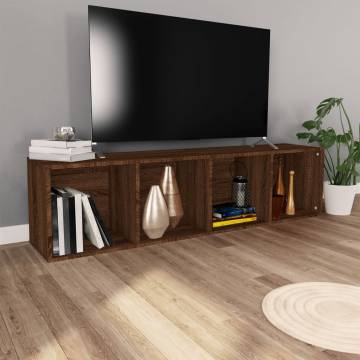 Book Cabinet/TV Cabinet Brown Oak 36x30x143 cm Engineered Wood