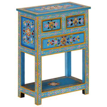 Sideboard Turquoise 55x30x76 cm Solid Wood Mango