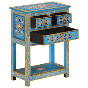 Sideboard Turquoise 55x30x76 cm Solid Wood Mango