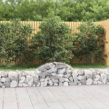 Arched Gabion Baskets 18 pcs 200x30x40/60 cm Galvanised Iron