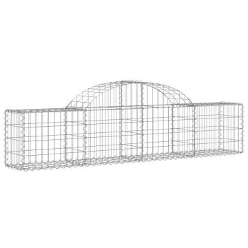 Arched Gabion Baskets 18 pcs 200x30x40/60 cm Galvanised Iron