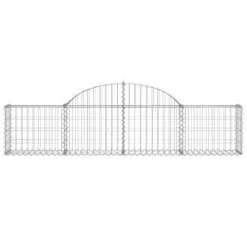 Arched Gabion Baskets 18 pcs 200x30x40/60 cm Galvanised Iron