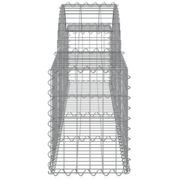 Arched Gabion Baskets 18 pcs 200x30x40/60 cm Galvanised Iron