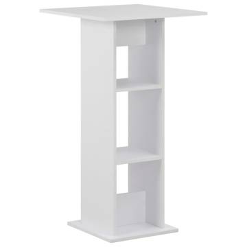 Bar Table White 60x60x110 cm