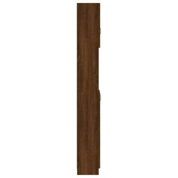 Bathroom Cabinet Brown Oak 32x25.5x190 cm Engineered Wood