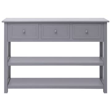 Sideboard Grey 108x30x76 cm Solid Wood Paulownia