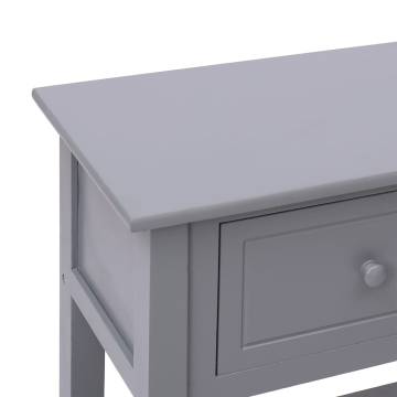 Sideboard Grey 108x30x76 cm Solid Wood Paulownia