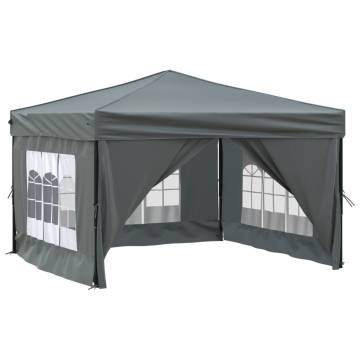 Folding Party Tent with Sidewalls Anthracite 3x3 m