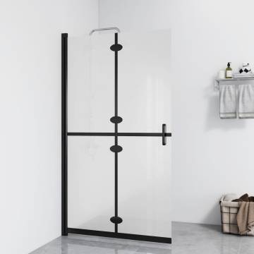 Foldable Walk-in Shower Wall Frosted ESG Glass 110x190 cm