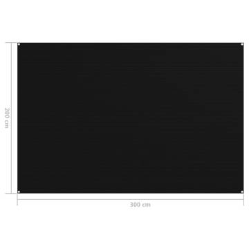 Tent Carpet 200x300 cm Black