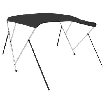 3-bow Bimini Top Black 184x170x133 cm