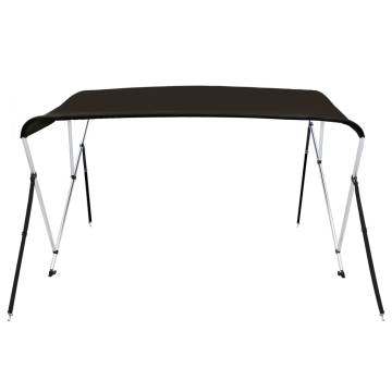 3-bow Bimini Top Black 184x170x133 cm