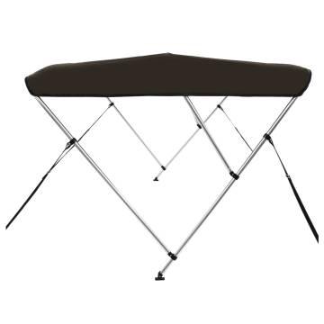 3-bow Bimini Top Black 184x170x133 cm