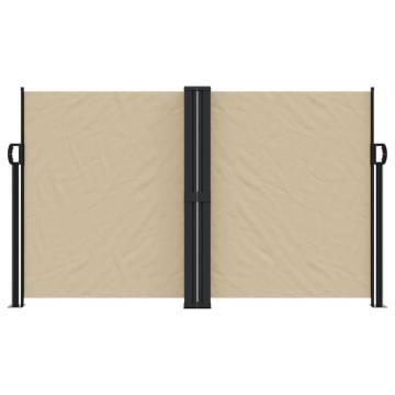 Retractable Side Awning Beige 140x600 cm