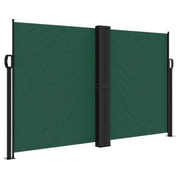 Retractable Side Awning Dark Green 140x600 cm