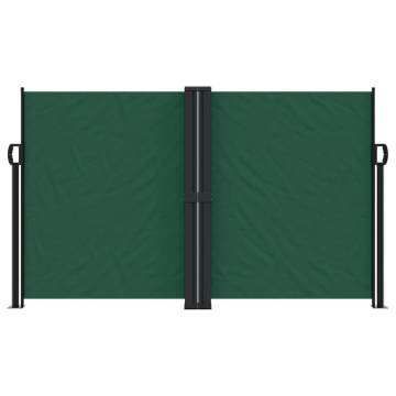 Retractable Side Awning Dark Green 140x600 cm