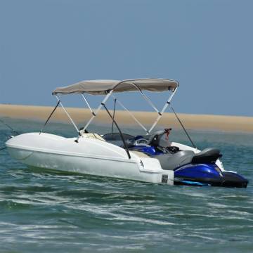 3-bow Bimini Top with Sidewalls 183x(137-152)x137 cm