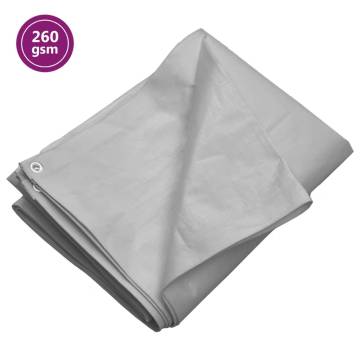 Tarpaulin 260 g/m² 3x4 m Grey HDPE