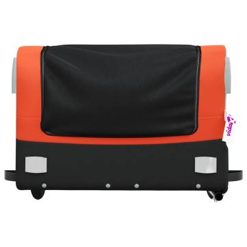 Bike Trailer Black and Orange 45 kg Iron