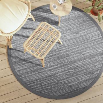 Outdoor Carpet Grey Ø160 cm PP