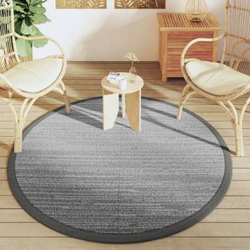 Outdoor Carpet Grey Ø160 cm PP