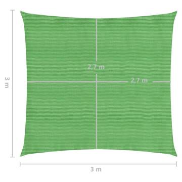 Sunshade Sail 160 g/m² Light Green 3x3 m HDPE