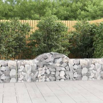 Arched Gabion Baskets 11 pcs 200x30x60/80 cm Galvanised Iron