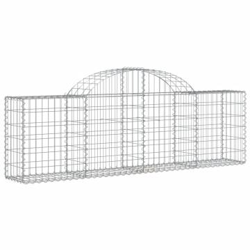 Arched Gabion Baskets 11 pcs 200x30x60/80 cm Galvanised Iron