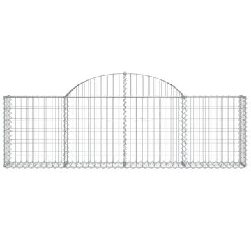 Arched Gabion Baskets 11 pcs 200x30x60/80 cm Galvanised Iron