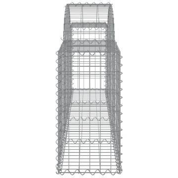 Arched Gabion Baskets 11 pcs 200x30x60/80 cm Galvanised Iron