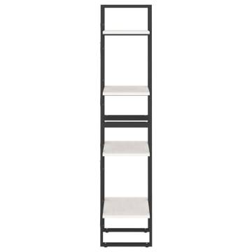 4-Tier Book Cabinet White 40x30x140 cm Solid Pine Wood