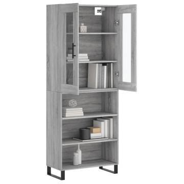 Highboard Grey Sonoma 69.5x34x180 cm Engineered Wood