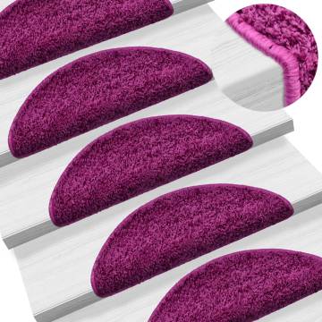 Stair Mats 5 pcs 56x17x3 cm Violet