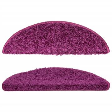 Stair Mats 5 pcs 56x17x3 cm Violet