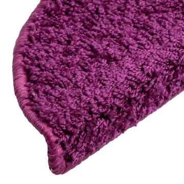 Stair Mats 5 pcs 56x17x3 cm Violet